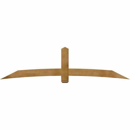 Ekena Millwork Bellingham Rough Sawn Timber Gable Bracket, Western Red Cedar, 108"W x 27"H x 4"D x 6"F, 6/12 Pitch GBW108X27X0406BEL00RWR